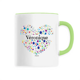 Mug - Véronique (Coeur) - 6 Coloris - Cadeau Unique & Tendre - Cadeau Personnalisable - Cadeaux-Positifs.com -Unique-Vert-