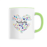 Mug - Nathalie (Coeur) - 6 Coloris - Cadeau Unique & Tendre - Cadeau Personnalisable - Cadeaux-Positifs.com -Unique-Vert-