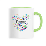 Mug - Florence (Coeur) - 6 Coloris - Cadeau Unique & Tendre - Cadeau Personnalisable - Cadeaux-Positifs.com -Unique-Vert-
