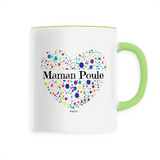 Mug - Maman Poule (Coeur) - 6 Coloris - Cadeau Unique & Tendre - Cadeau Personnalisable - Cadeaux-Positifs.com -Unique-Vert-