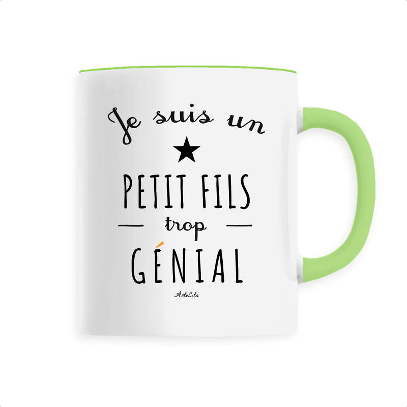 Cadeau anniversaire : Mug - Un Petit Fils trop Génial - 6 Coloris - Cadeau Original - Cadeau Personnalisable - Cadeaux-Positifs.com -Unique-Vert-