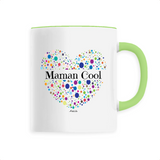 Mug - Maman Cool (Coeur) - 6 Coloris - Cadeau Unique & Tendre - Cadeau Personnalisable - Cadeaux-Positifs.com -Unique-Vert-