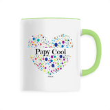 Mug - Papy Cool (Coeur) - 6 Coloris - Cadeau Unique & Tendre - Cadeau Personnalisable - Cadeaux-Positifs.com -Unique-Vert-