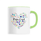 Mug - Papa Cool (Coeur) - 6 Coloris - Cadeau Unique & Tendre - Cadeau Personnalisable - Cadeaux-Positifs.com -Unique-Vert-