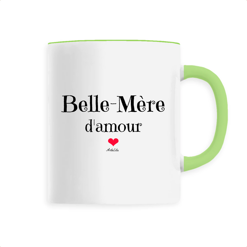 Cadeau anniversaire : Mug - Belle-Mère d'amour - 6 Coloris - Cadeau Original - Cadeau Personnalisable - Cadeaux-Positifs.com -Unique-Vert-