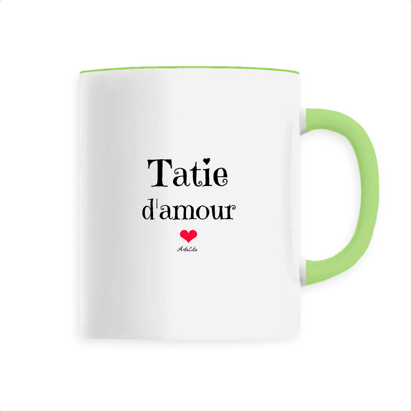 Cadeau anniversaire : Mug - Tatie d'amour - 6 Coloris - Cadeau Original - Cadeau Personnalisable - Cadeaux-Positifs.com -Unique-Vert-