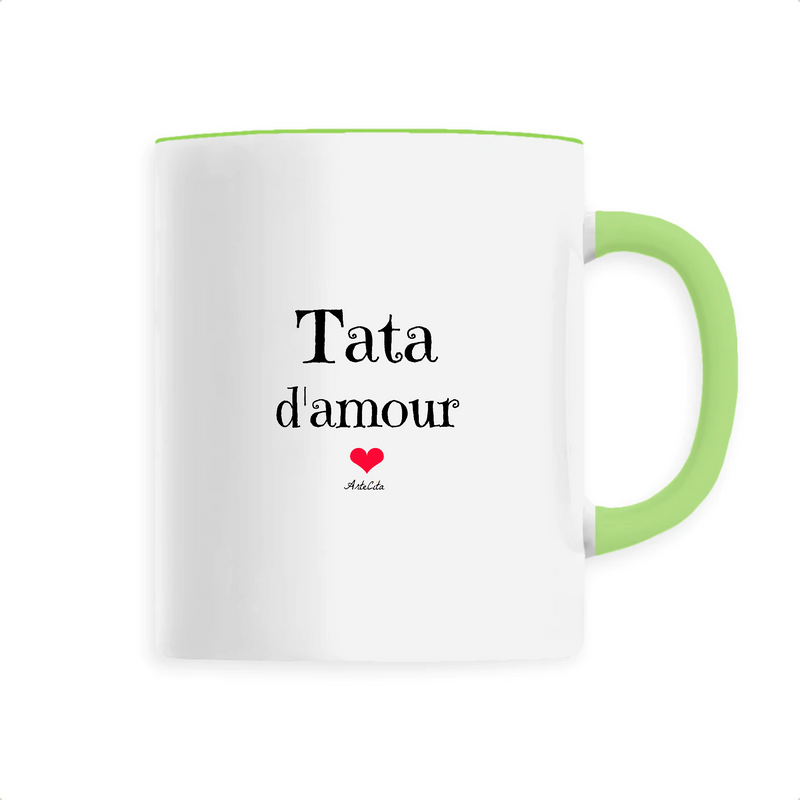 Cadeau anniversaire : Mug - Tata d'amour - 6 Coloris - Cadeau Original & Tendre - Cadeau Personnalisable - Cadeaux-Positifs.com -Unique-Vert-