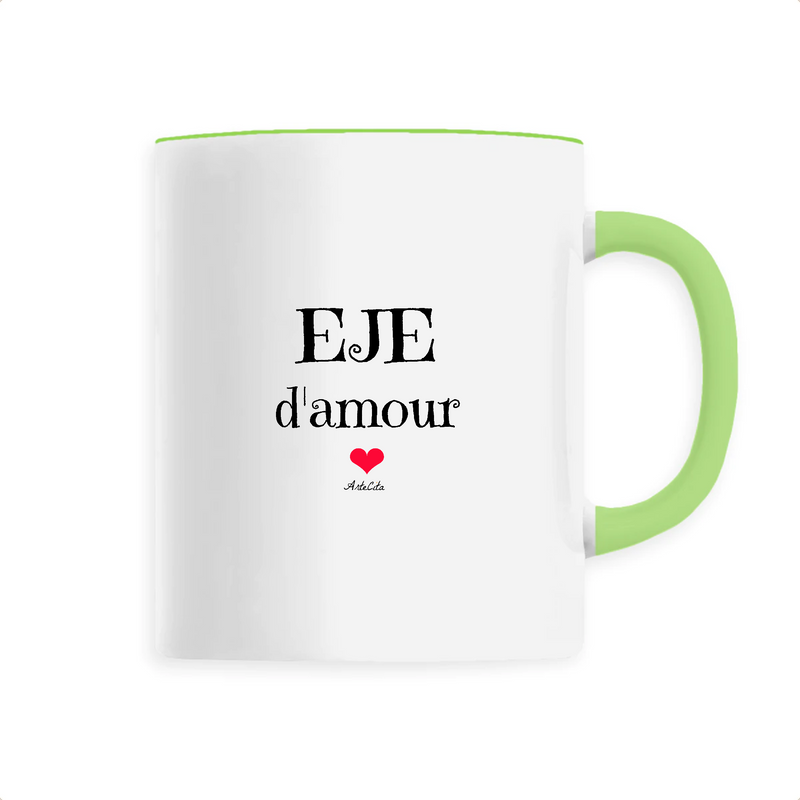 Cadeau anniversaire : Mug - EJE d'amour - 6 Coloris - Cadeau Original & Tendre - Cadeau Personnalisable - Cadeaux-Positifs.com -Unique-Vert-