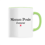 Mug - Maman Poule d'amour - 6 Coloris - Cadeau Original - Cadeau Personnalisable - Cadeaux-Positifs.com -Unique-Vert-