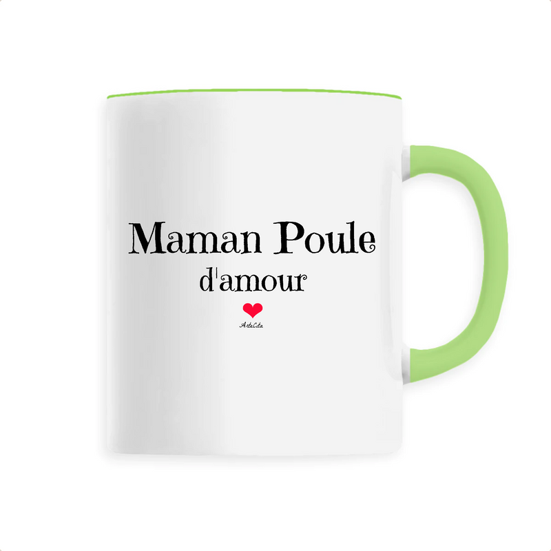 Cadeau anniversaire : Mug - Maman Poule d'amour - 6 Coloris - Cadeau Original - Cadeau Personnalisable - Cadeaux-Positifs.com -Unique-Vert-
