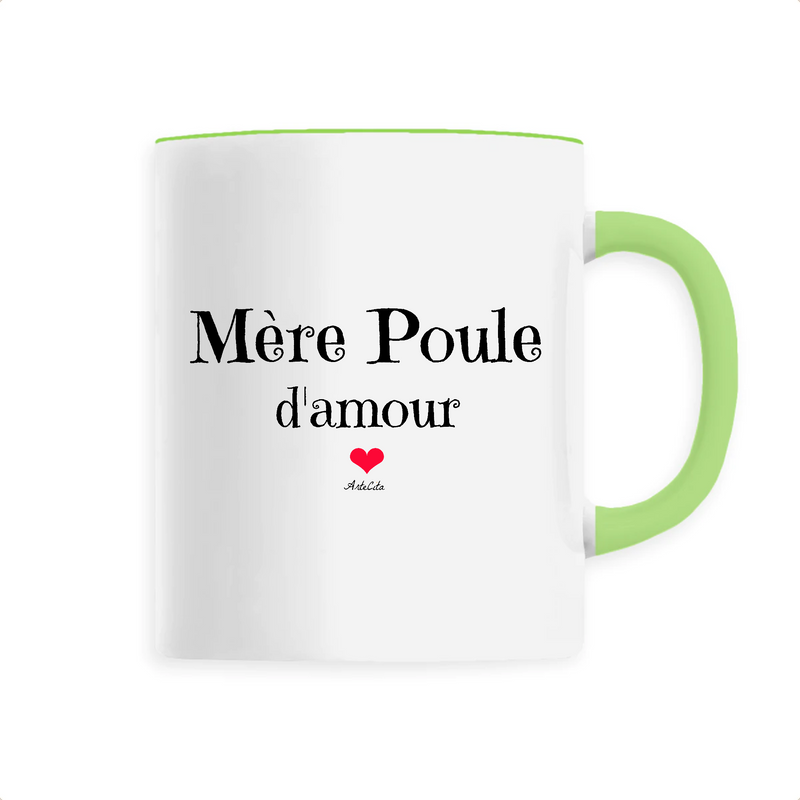 Cadeau anniversaire : Mug - Mère Poule d'amour - 6 Coloris - Cadeau Original - Cadeau Personnalisable - Cadeaux-Positifs.com -Unique-Vert-
