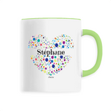 Mug - Stéphane (Coeur) - 6 Coloris - Cadeau Unique & Tendre - Cadeau Personnalisable - Cadeaux-Positifs.com -Unique-Vert-