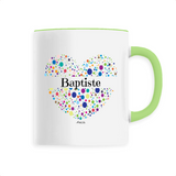 Mug - Baptiste (Coeur) - 6 Coloris - Cadeau Unique & Tendre - Cadeau Personnalisable - Cadeaux-Positifs.com -Unique-Vert-