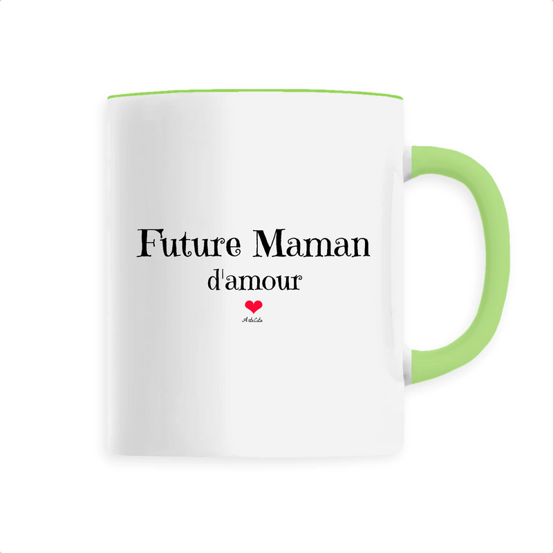 Cadeau anniversaire : Mug - Future Maman d'amour - 6 Coloris - Cadeau Original - Cadeau Personnalisable - Cadeaux-Positifs.com -Unique-Vert-
