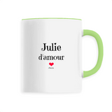 Mug - Julie d'amour - 6 Coloris - Cadeau Original & Tendre - Cadeau Personnalisable - Cadeaux-Positifs.com -Unique-Vert-