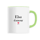 Mug - Elsa d'amour - 6 Coloris - Cadeau Original & Tendre - Cadeau Personnalisable - Cadeaux-Positifs.com -Unique-Vert-