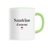 Mug - Sandrine d'amour - 6 Coloris - Cadeau Original & Tendre - Cadeau Personnalisable - Cadeaux-Positifs.com -Unique-Vert-