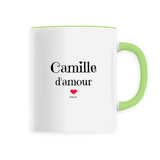 Mug - Camille d'amour - 6 Coloris - Cadeau Original & Tendre - Cadeau Personnalisable - Cadeaux-Positifs.com -Unique-Vert-