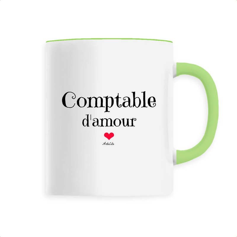 Cadeau anniversaire : Mug - Comptable d'amour - 6 Coloris - Cadeau Original & Unique - Cadeau Personnalisable - Cadeaux-Positifs.com -Unique-Vert-