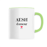 Mug - AESH d'amour - 6 Coloris - Cadeau Original - Cadeau Personnalisable - Cadeaux-Positifs.com -Unique-Vert-