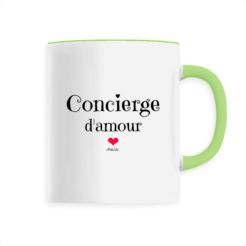 Cadeau anniversaire : Mug - Concierge d'amour - 6 Coloris - Cadeau Original & Unique - Cadeau Personnalisable - Cadeaux-Positifs.com -Unique-Vert-