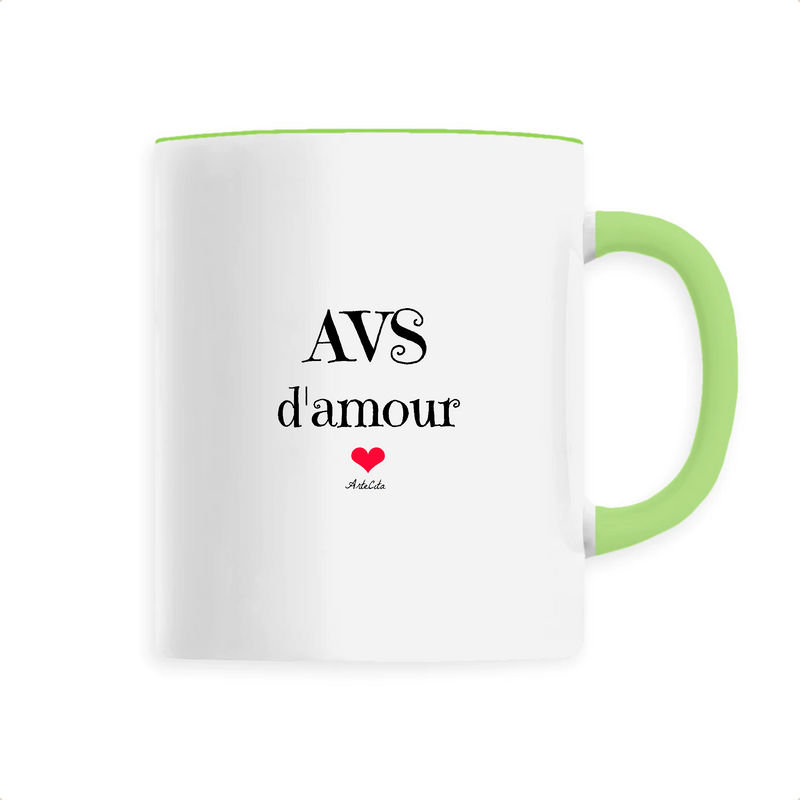 Cadeau anniversaire : Mug - AVS d'amour - 6 Coloris - Cadeau Original & Tendre - Cadeau Personnalisable - Cadeaux-Positifs.com -Unique-Vert-