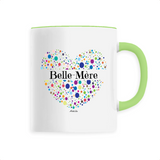 Mug - Belle-Mère (Coeur) - 6 Coloris - Cadeau Unique & Tendre - Cadeau Personnalisable - Cadeaux-Positifs.com -Unique-Vert-