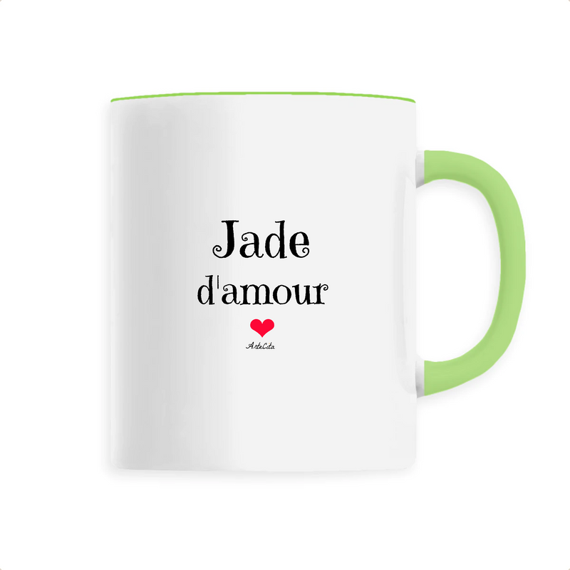 Cadeau anniversaire : Mug - Jade d'amour - 6 Coloris - Cadeau Original & Tendre - Cadeau Personnalisable - Cadeaux-Positifs.com -Unique-Vert-