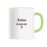 Mug - Anna d'amour - 6 Coloris - Cadeau Original & Tendre - Cadeau Personnalisable - Cadeaux-Positifs.com -Unique-Vert-