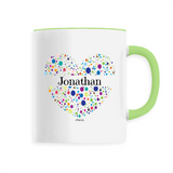 Mug - Jonathan (Coeur) - 6 Coloris - Cadeau Unique & Tendre - Cadeau Personnalisable - Cadeaux-Positifs.com -Unique-Vert-