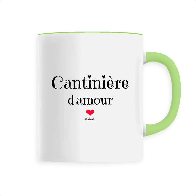 Cadeau anniversaire : Mug - Cantinière d'amour - 6 Coloris - Cadeau Original & Unique - Cadeau Personnalisable - Cadeaux-Positifs.com -Unique-Vert-