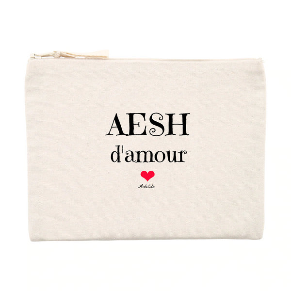 Pochette - AESH d'amour - Matières recyclées - Cadeau Unique - Cadeau Personnalisable - Cadeaux-Positifs.com -Unique-Beige-