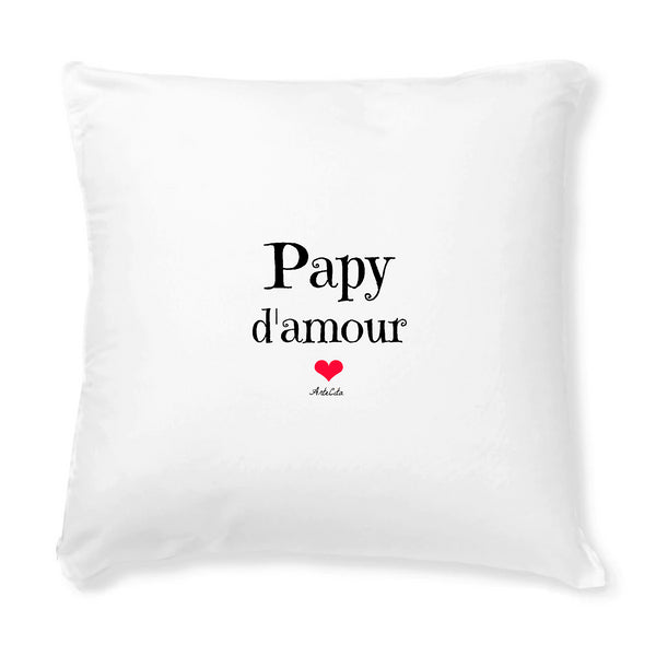 Coussin - Papy d'amour - Avec rembourrage - Cadeau Unique & Tendre - Cadeau Personnalisable - Cadeaux-Positifs.com -Unique-Blanc-