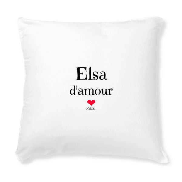 Coussin - Elsa d'amour - Avec rembourrage - Cadeau Unique & Tendre - Cadeau Personnalisable - Cadeaux-Positifs.com -Unique-Blanc-
