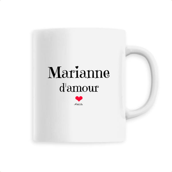 Mug - Marianne d'amour - 6 Coloris - Cadeau Original & Tendre - Cadeau Personnalisable - Cadeaux-Positifs.com -Unique-Blanc-