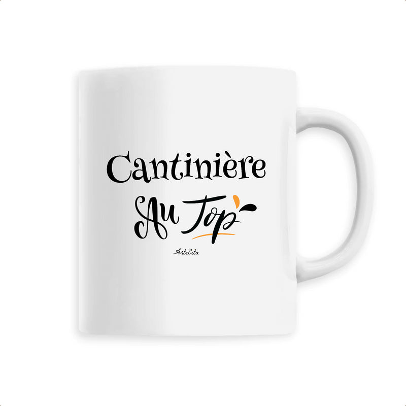 Cadeau anniversaire : Mug - Cantinière au Top - 6 Coloris - Cadeau Original - Cadeau Personnalisable - Cadeaux-Positifs.com -Unique-Blanc-