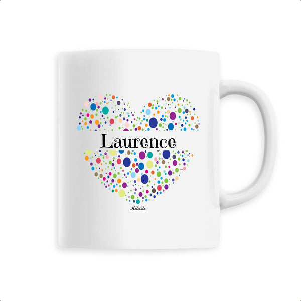 Mug - Laurence (Coeur) - 6 Coloris - Cadeau Unique & Tendre - Cadeau Personnalisable - Cadeaux-Positifs.com -Unique-Blanc-