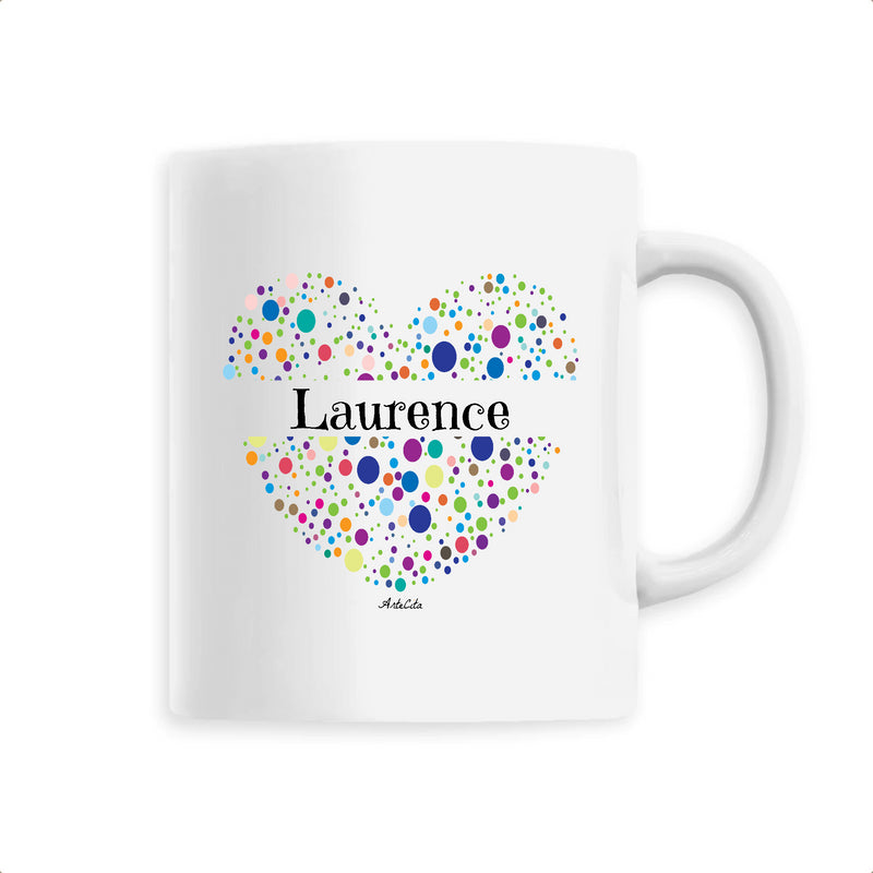 Cadeau anniversaire : Mug - Laurence (Coeur) - 6 Coloris - Cadeau Unique & Tendre - Cadeau Personnalisable - Cadeaux-Positifs.com -Unique-Blanc-