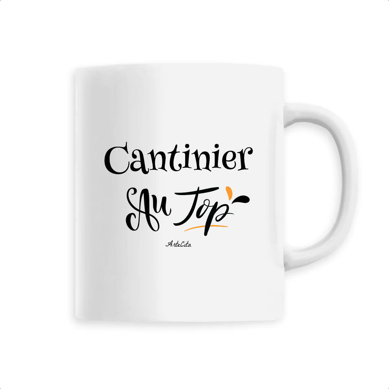 Cadeau anniversaire : Mug - Cantinier au Top - 6 Coloris - Cadeau Original - Cadeau Personnalisable - Cadeaux-Positifs.com -Unique-Blanc-
