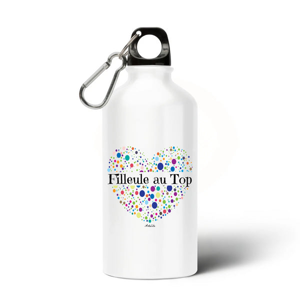 Gourde - Filleule au Top (Coeur) - Sans BPA - Cadeau Unique & Tendre - Cadeau Personnalisable - Cadeaux-Positifs.com -Unique-Blanc-