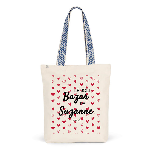 Tote Bag Premium - Le joli Bazar de Suzanne - 2 Coloris - Durable - Cadeau Personnalisable - Cadeaux-Positifs.com -Unique-Bleu-
