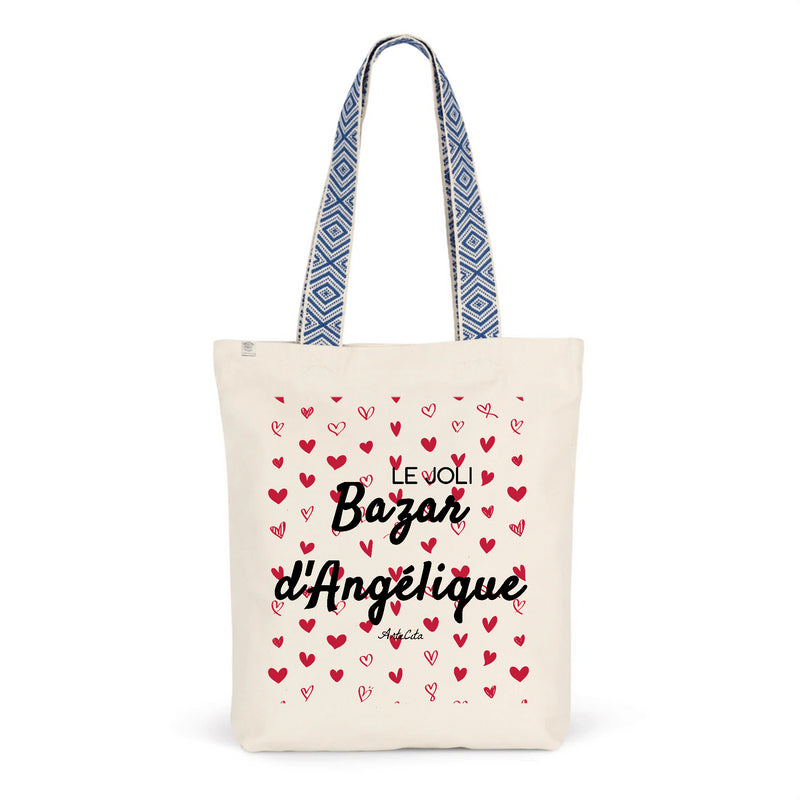 Cadeau anniversaire : Tote Bag Premium - Le joli Bazar d'Angélique - 2 Coloris - Cadeau Durable - Cadeau Personnalisable - Cadeaux-Positifs.com -Unique-Bleu-