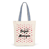 Tote Bag Premium - Le joli Bazar de Monique - 2 Coloris - Durable - Cadeau Personnalisable - Cadeaux-Positifs.com -Unique-Bleu-