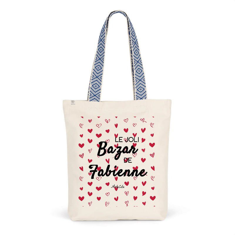 Cadeau anniversaire : Tote Bag Premium - Le joli Bazar de Fabienne - 2 Coloris - Durable - Cadeau Personnalisable - Cadeaux-Positifs.com -Unique-Bleu-
