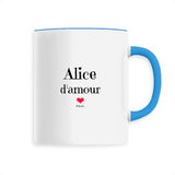 Mug - Alice d'amour - 6 Coloris - Cadeau Original & Tendre - Cadeau Personnalisable - Cadeaux-Positifs.com -Unique-Bleu-