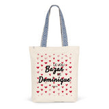 Tote Bag Premium - Le joli Bazar de Dominique - 2 Coloris - Durable - Cadeau Personnalisable - Cadeaux-Positifs.com -Unique-Bleu-