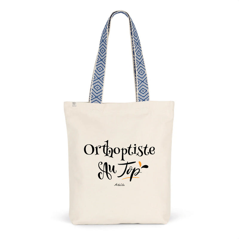 Cadeau anniversaire : Tote Bag Premium - Orthoptiste au Top - 2 Coloris - Cadeau Durable - Cadeau Personnalisable - Cadeaux-Positifs.com -Unique-Bleu-
