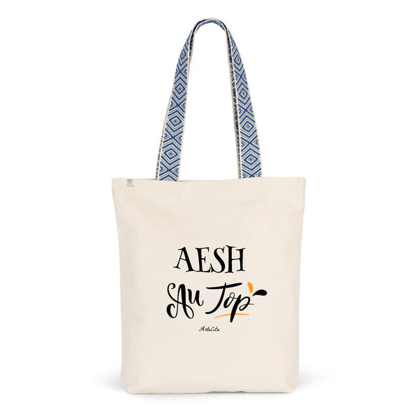 Tote Bag Premium - AESH au Top - 2 Coloris - Cadeau Durable - Cadeau Personnalisable - Cadeaux-Positifs.com -Unique-Bleu-