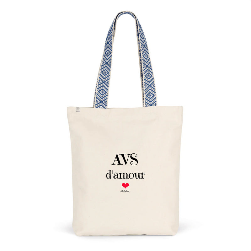 Cadeau anniversaire : Tote Bag Premium - AVS d'amour - 2 Coloris - Cadeau Durable - Cadeau Personnalisable - Cadeaux-Positifs.com -Unique-Bleu-