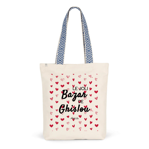 Tote Bag Premium - Le joli Bazar de Ghislou - 2 Coloris - Cadeau Durable - Cadeau Personnalisable - Cadeaux-Positifs.com -Unique-Bleu-